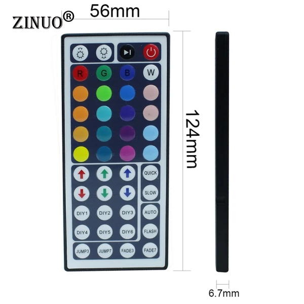 ZINUO 1 шт. DC12V 44Key Мини ИК пульт дистанционного управления для гибкой ленты SMD3528 5050 RGB светодиодные ленты