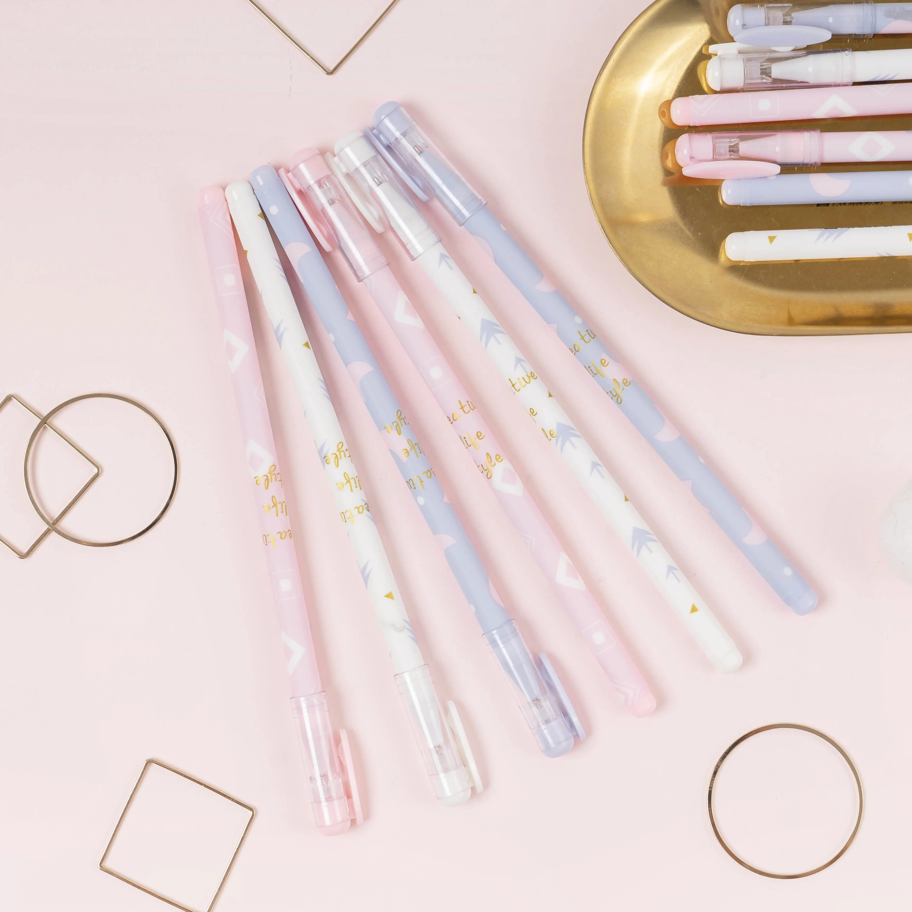 

24pcs/lot Romantic Moon Trees Creative Style Gel Pen Rollerball Pen School Office Supply Student Stationery 0.2mm Black Ink