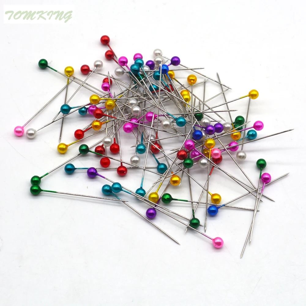 wholesale 100pcs/pack colorful kintted Pearl light locating pins