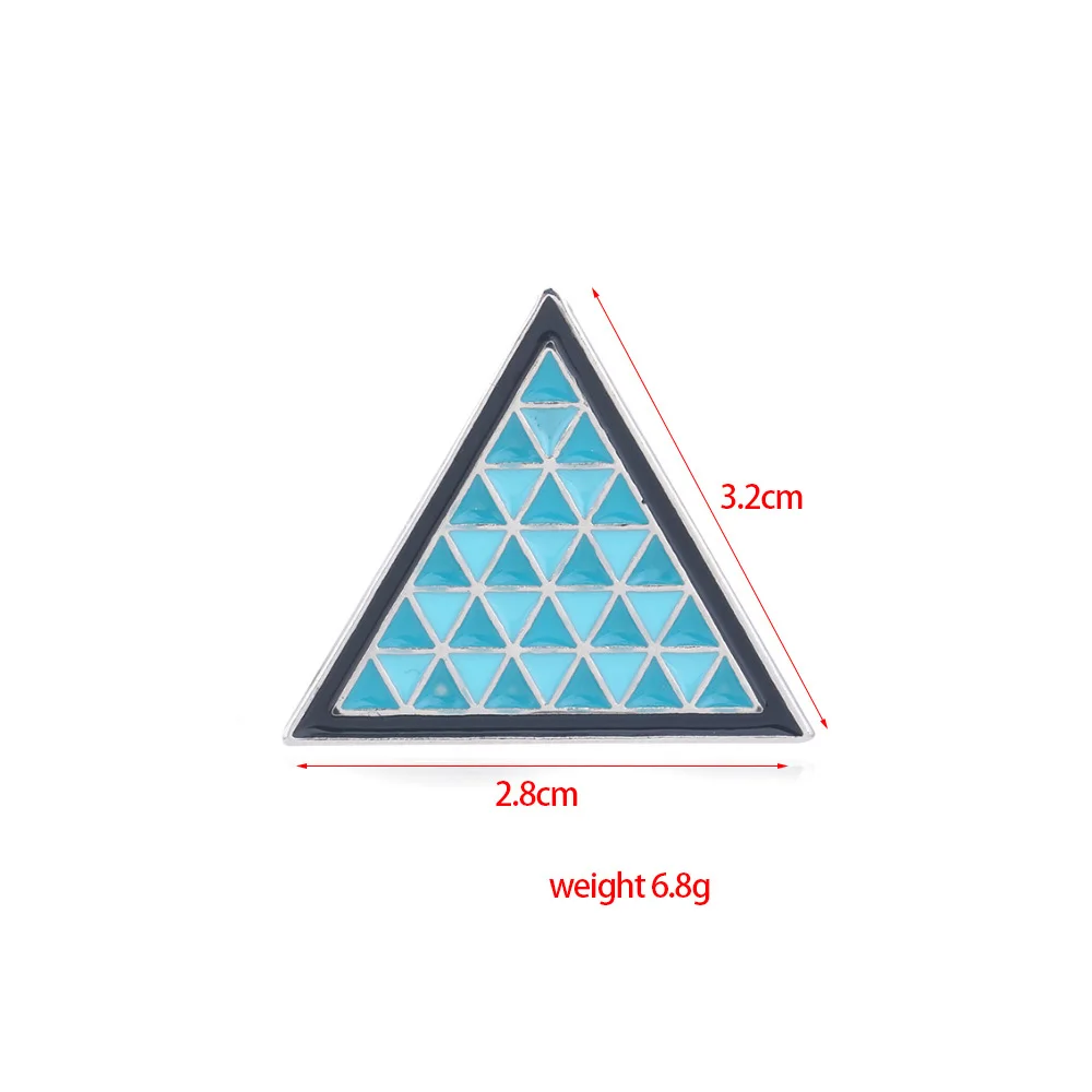 Игра Детройт стать человеком Броши Булавки синий металл эмаль треугольник значок для женщин мужчин лацкан рюкзак сумки шляпа ювелирные изделия