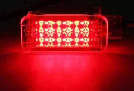 2 шт. ошибок 18SMD светодиодный любезно перчатки коробка под дверь ног светильник для Ауди Шкода Fabia Octavia VW Golf4/5/6 Tiguan Touareg - Испускаемый цвет: Red