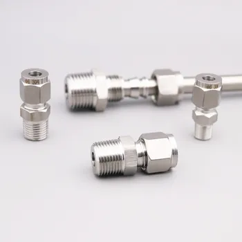 

Free shipping Stainless Compression Fitting ZG1/4" thread x 06mm Straight terminal fittings,pneumatic Fitting