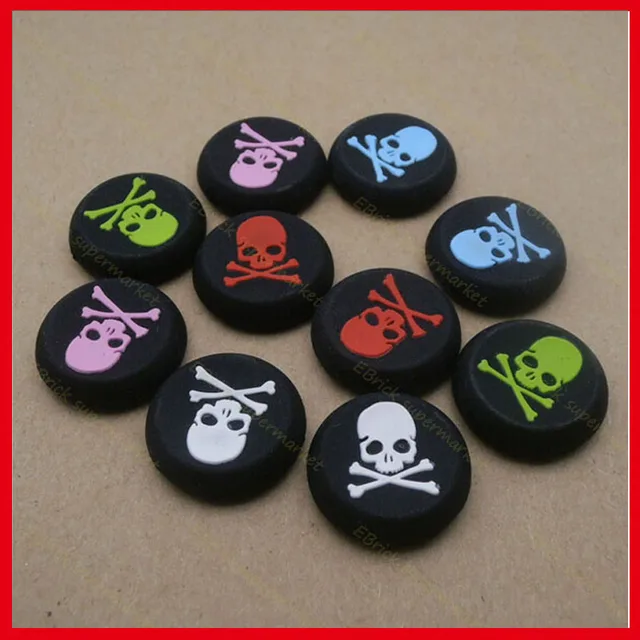 Best Price 100pcs/lot Multicolor Thumb Stick Grip Cap Cover Skull silicone cap For PS4/XBOX ONE/XBOX360/PS3