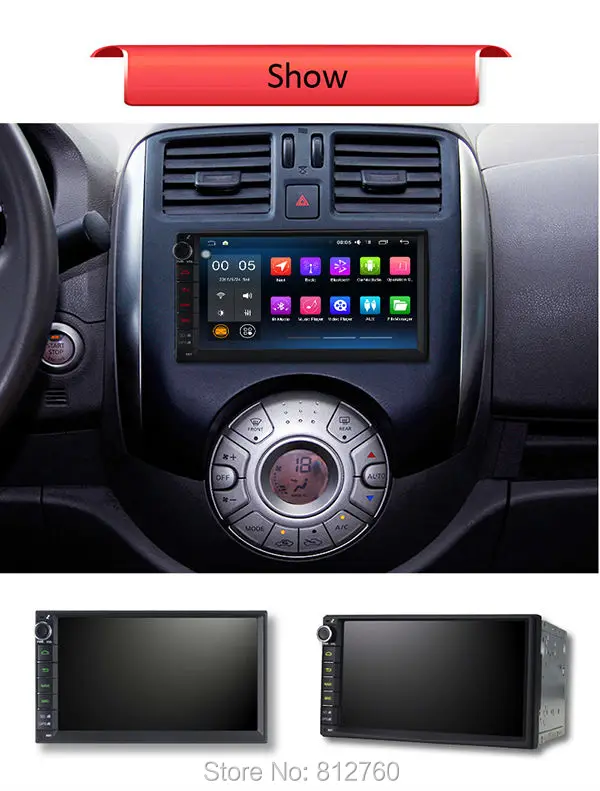 Sale 7 inch Android 6.0.1 Car DVD GPS Navigation 2 din Stereo Head unit Radio Bluetooth Nissan Universal Player USB/SD+camera 5