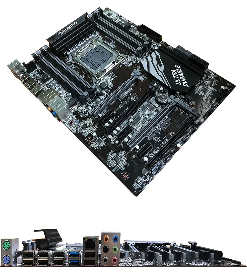 Runing Super X79 материнская плата с 8 слотами RAM 7 PCI E CPU Intel Xeon E5 2680 V2 SR1A6 2 GHz 4*8G 1600MHz DDR3
