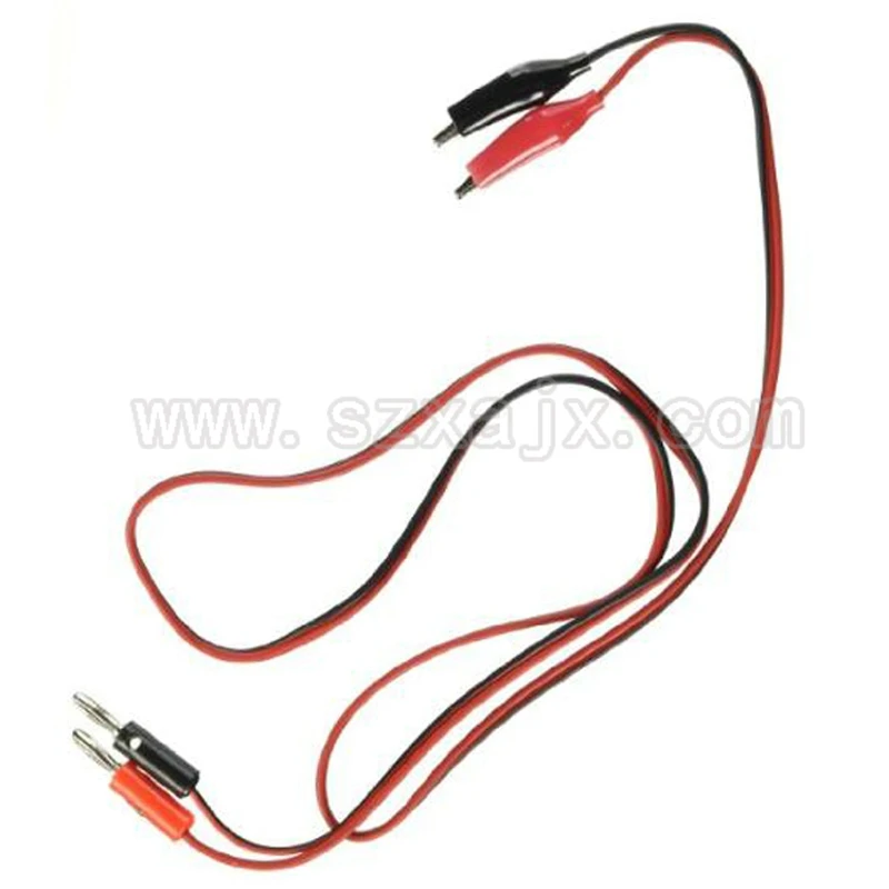 

JX 1 Pair Alligator Clip to Banana Male Plug Test Lead Cables