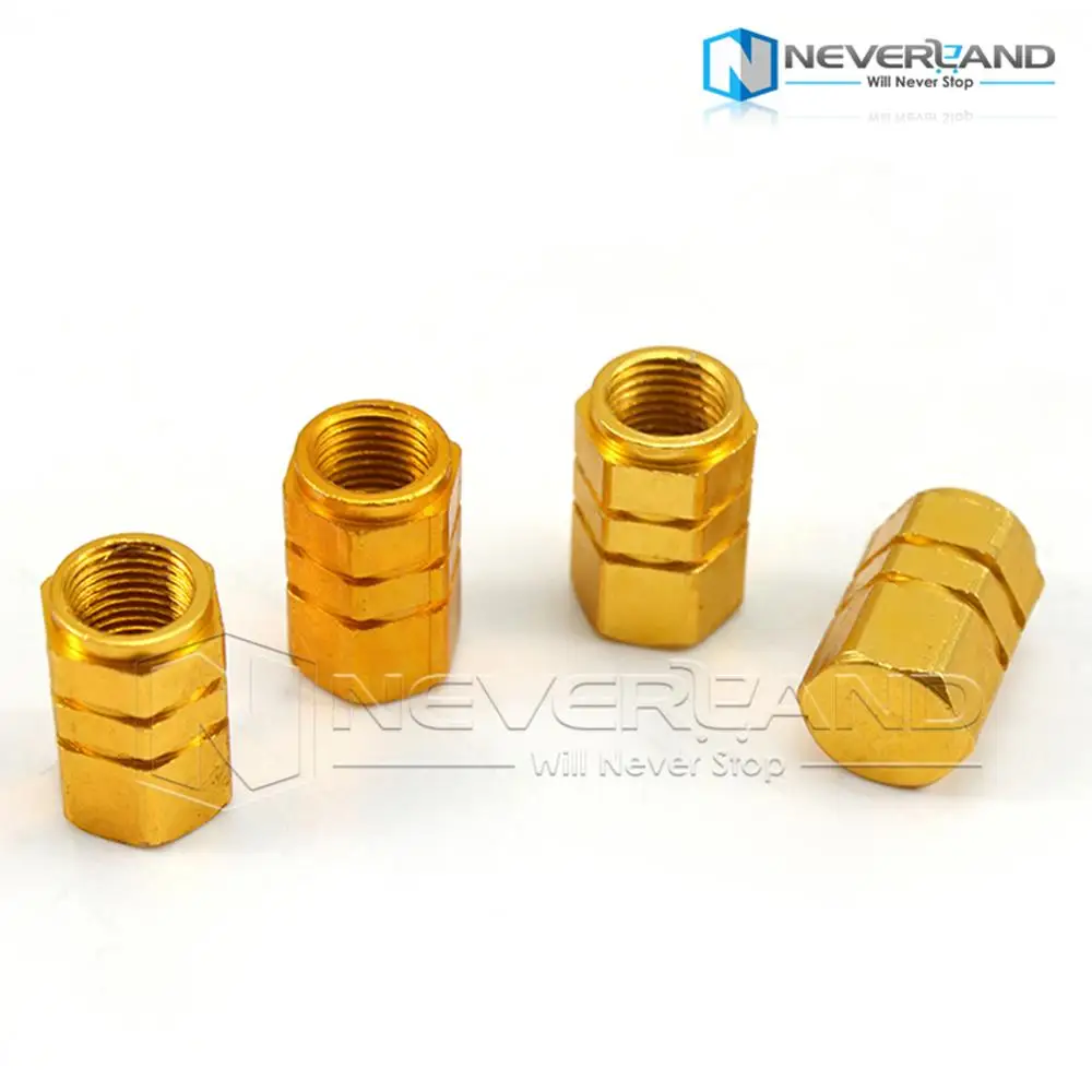 

4Pcs Universal Aluminum Car Tyre Air Valve Caps Bicycle Tire Valve Cap Car Wheel Styling Round Red Black Blue Silver Gold D05