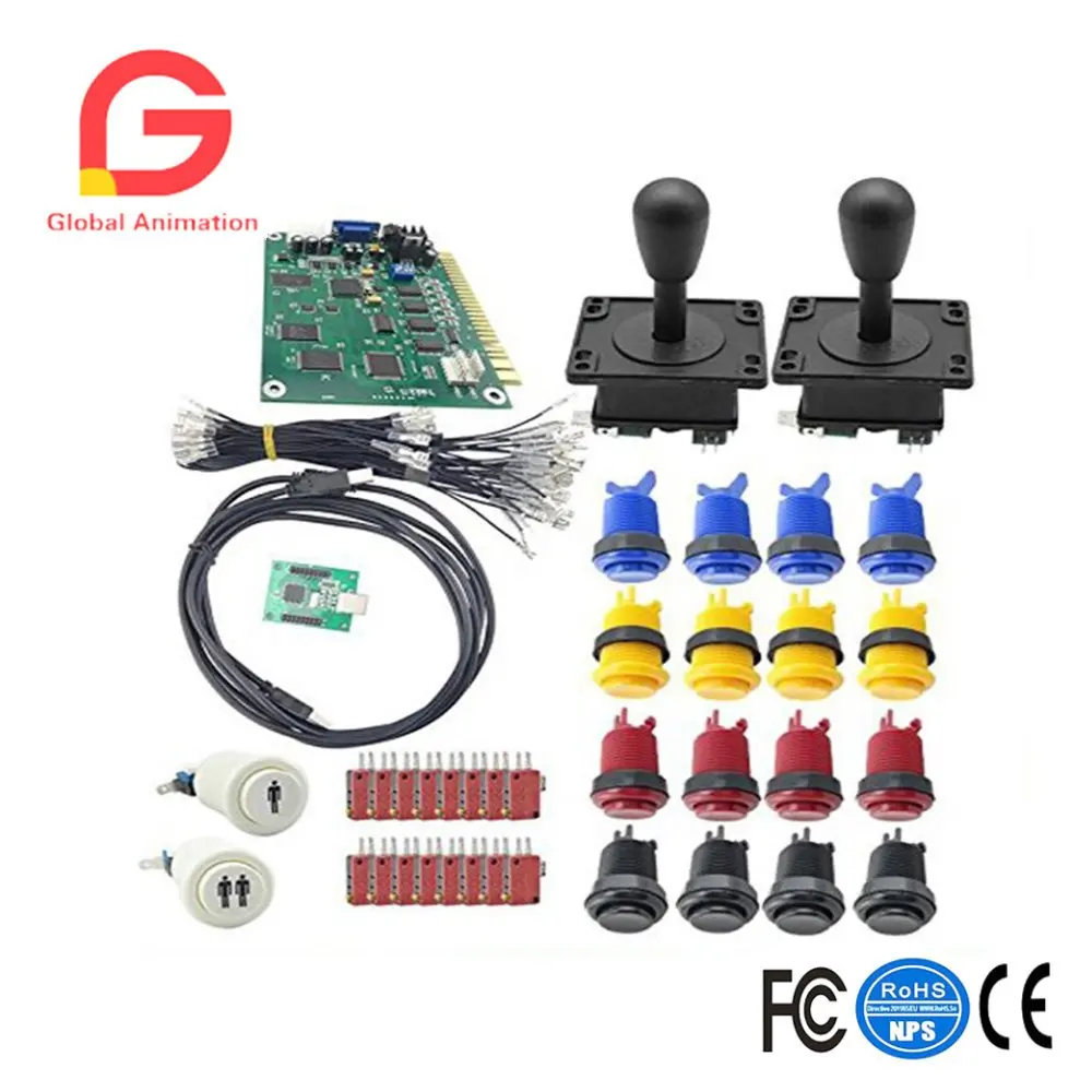 

Arcade Bundles Part Kit 60 In 1 Jamma Games Board With Arcade Joystick Micro Switch Buttons 2 Players USB Control Board