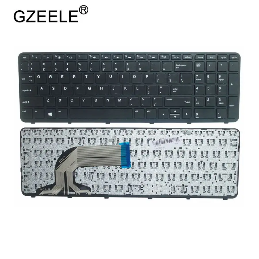 

GZEELE US laptop English keyboard FOR HP 350 G1 350 G2 355 G1 355 G2 Keyboard US 752928-001 758027-001 with frame black