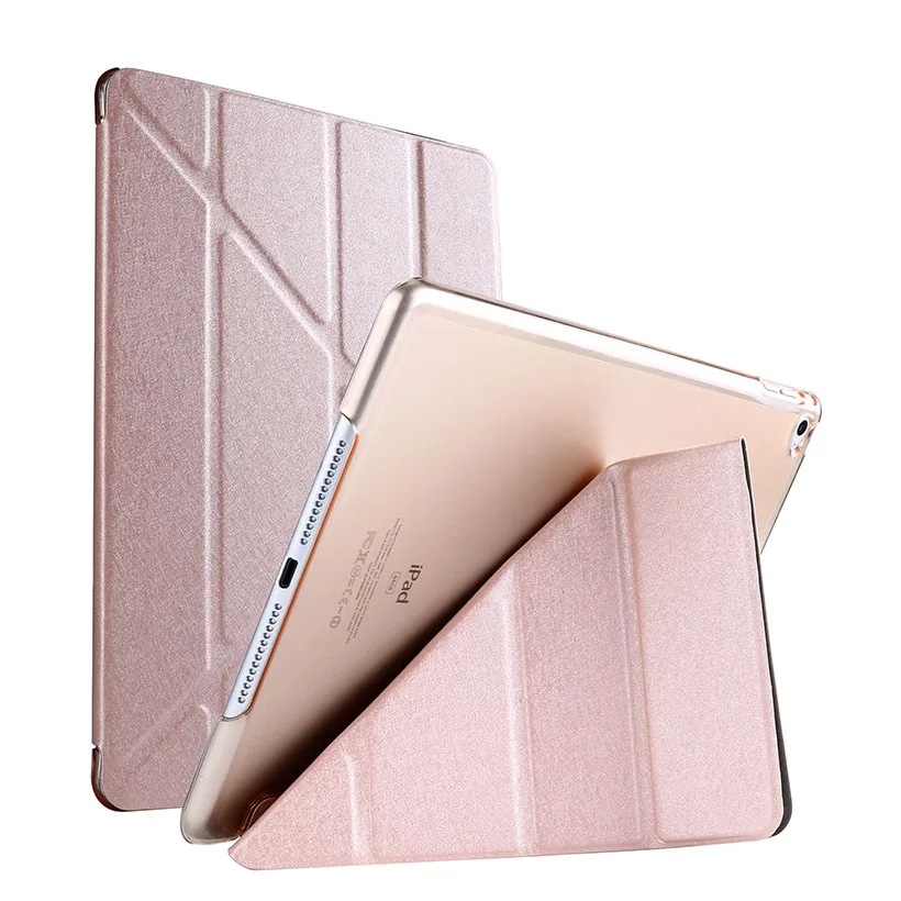 

Silicon PU Leather Case For Apple iPad9.7 2017 Case Soft Back Trifold Stand Sleep Smart Cover For iPad9.7 2017 Tablet Cover