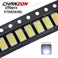 100 шт. SMD светодио дный 5730 5630 чип холодный/холодный белый 0,5 Вт 10000 К 50-55LM светодио дный 0,5 Вт света светодиод лампа высокого Яркость SMT из бисера - изображение