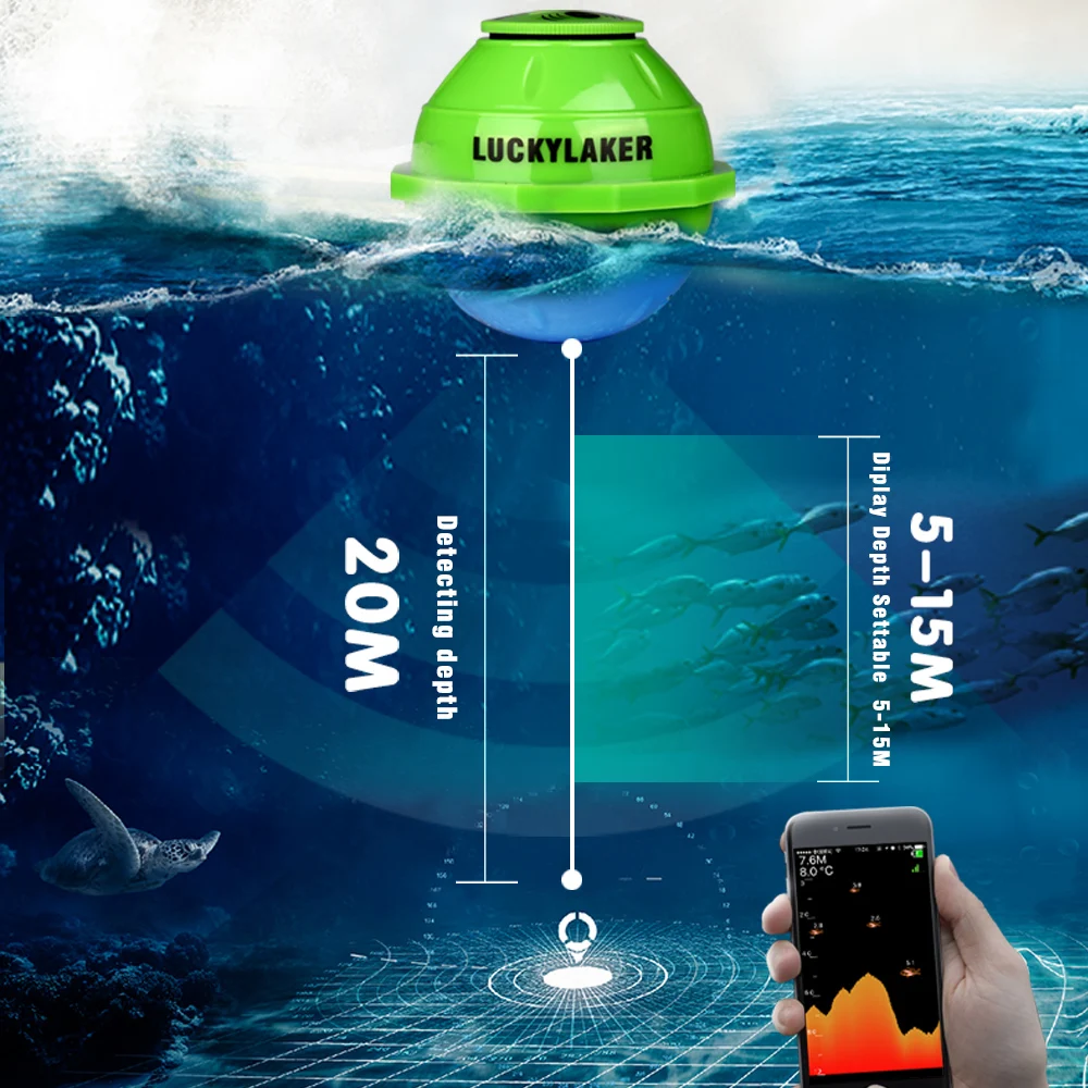 Wifi Fishfinder echo sonar sounders locating fish sound underwater camera for fishing findfish deeper wireless echo sounder (14)
