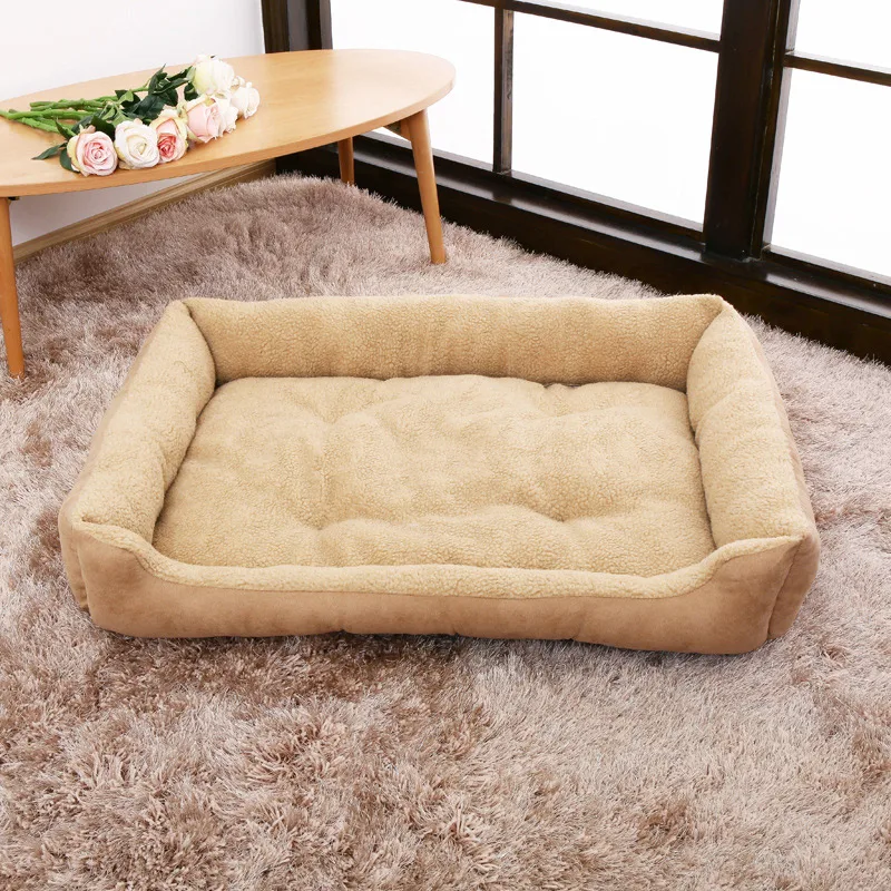 

Plus Size Large Dog Bed Kennels Mats Soft Fleece Breathable Pet Dog Puppy Winter Warming Bed Cushion House Washable Pet Products