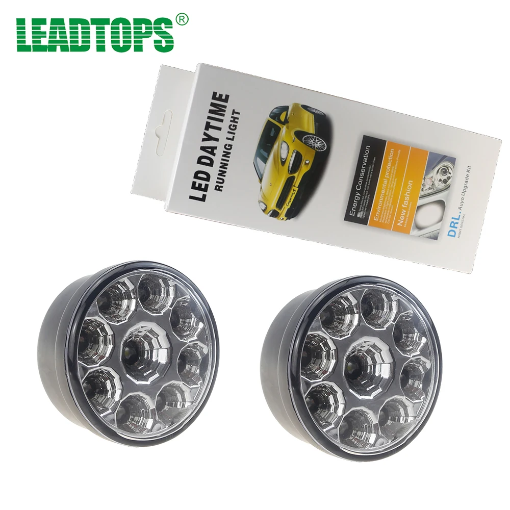 2шт автомобилей дневные ходовые свет 9W LED круглый задний свет LED авто DRL 12 В постоянного тока Белый DIY Cree чип для Audi ЭЖ 2шт автомобилей дневные ходовые свет 9W LED круглый задний свет LED авто DRL 12 В постоянного тока Белый DIY Cree чип для Audi ЭЖ