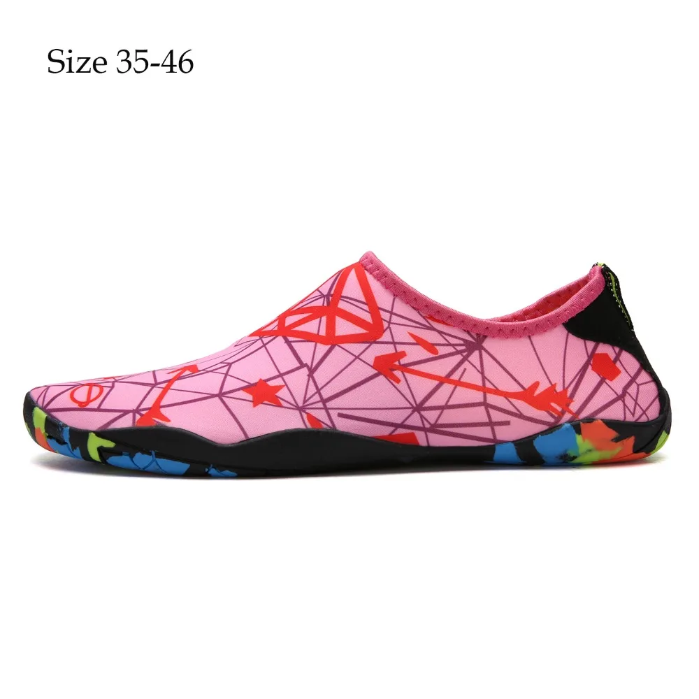 

2019 Women Sports Water Swimming Sea Beach Aqua Barefoot Shoes Sneakers For Women Men River Trekking Surfing Gym Fitness Shoes