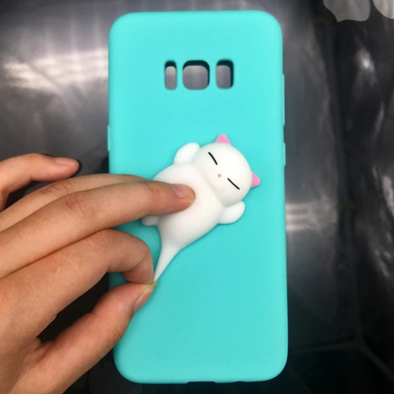 3d Squishy Cat Silicon TPU Soft Cases For Samsung Galaxy S8 S9 plus S7 S6 J3 J5 J7 2017 j510 J710 j310 A6 Candy Back phone Cover (22)