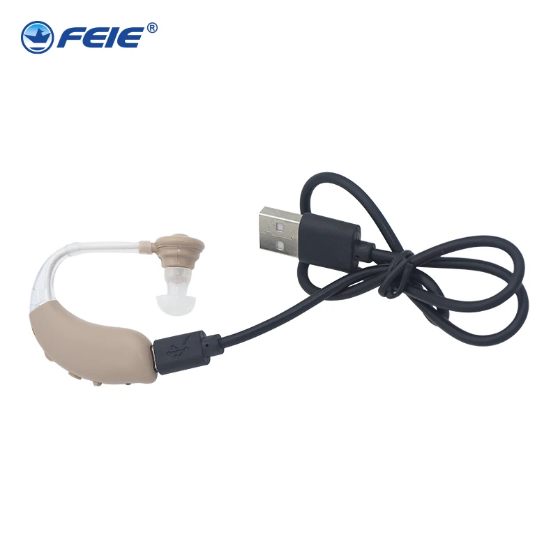 Чистый слуховой аппарат Перезаряжаемый для пожилых глухих Беспроводной Микро слуховой аппарат с usb-зарядным устройством S-25