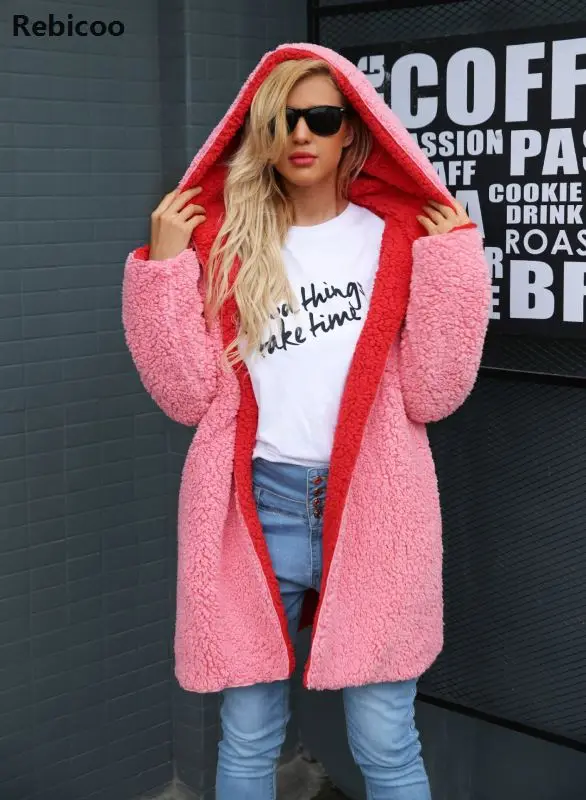 New Autumn Winter Warm Women Hoodie Coat Jacket double wear Thick Soft Fleece Fur Sweatshirt Hooded Long New Autumn Winter Warm Women Hoodie Coat Jacket double wear Thick Soft Fleece Fur Sweatshirt Hooded Long