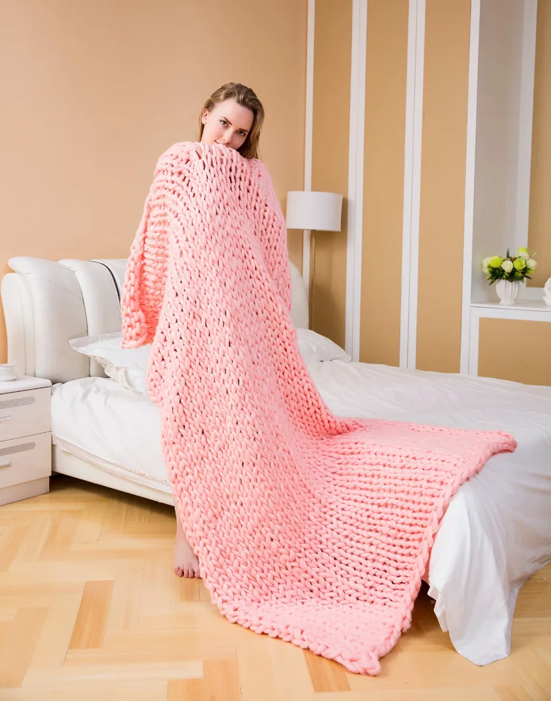 thick yarn blanket
