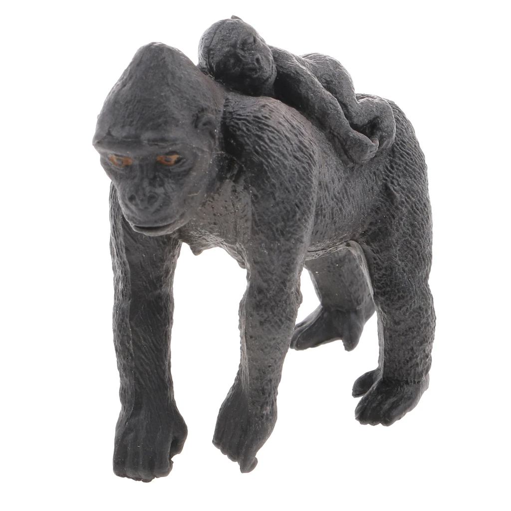 

Realistic Female Gorilla with Baby Wild Animal Figurine Model Kids Toy Gift