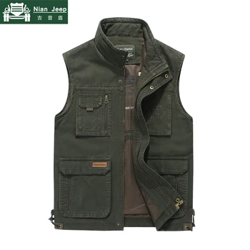 

2020 Summer Outwear Vest Men Multi Pocket Sleeveless Jacket Male Mens Photography Waistcoat Mesh Men Vest chaleco hombre M-4XL