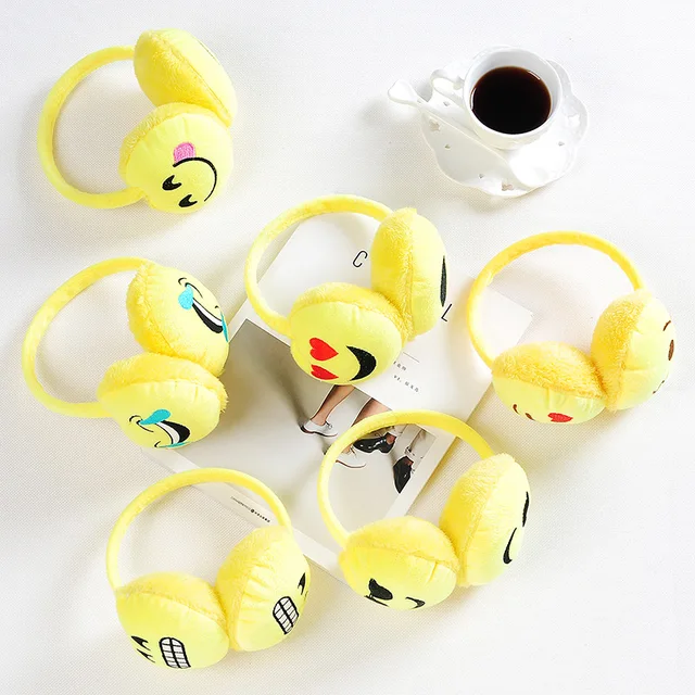 Funny Winter Plush Earmuffs for cute girls Ear muffs Emoticon Headband