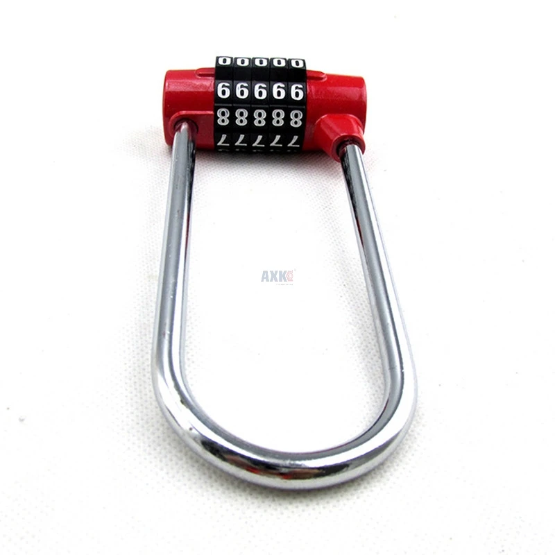 

Free shipping new universal bicycle lock anti-theft lock large long door and window wardrobe 5 password lock mountain bike lock