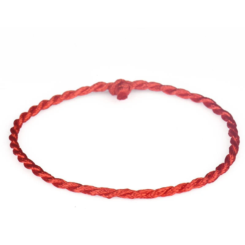 Wholesale 10Pcs/Set Fashion Red Thread String Bracelet Lucky Red Handmade Rope Bracelet for Women Men Jewelry Lover Couple Gift