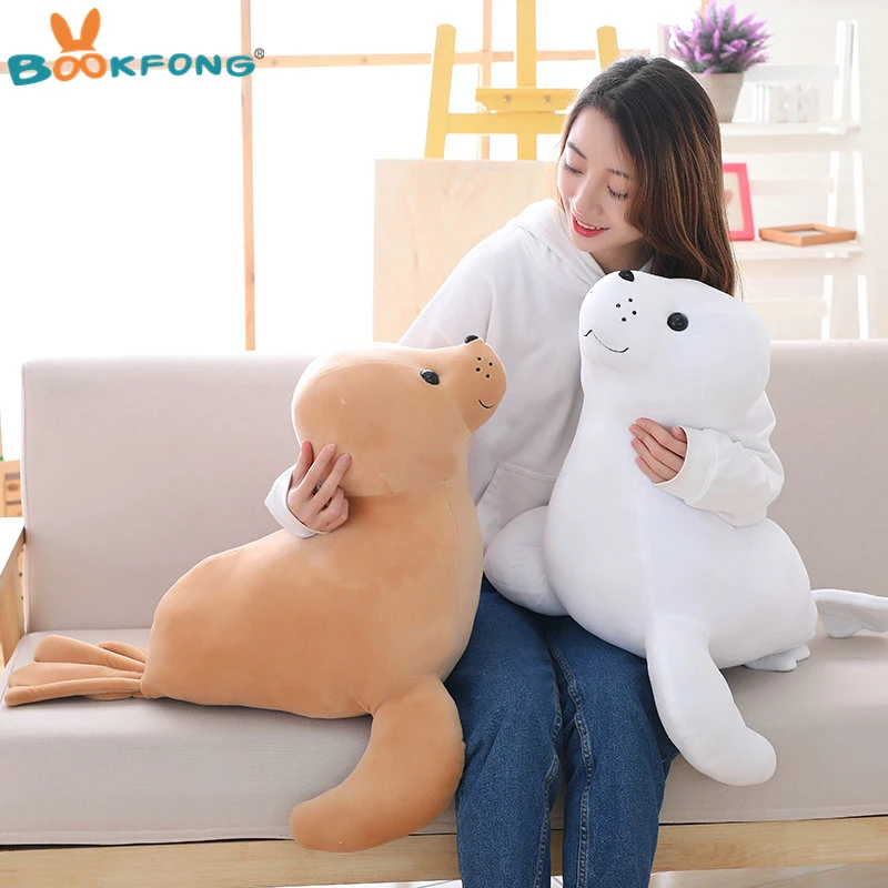 35/60cm Kawaii Sea Lion Plush Toy Soft Stuffed Pillow Cute Cartoon Animal Doll Seal Toy Kids Children Birthday Gift