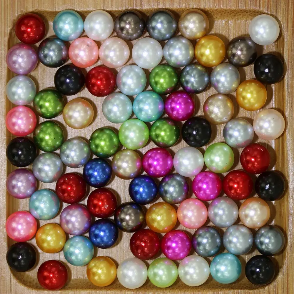 1.5 12mm Many Color And Mixed colors No Hole Round Pearls No Hole
