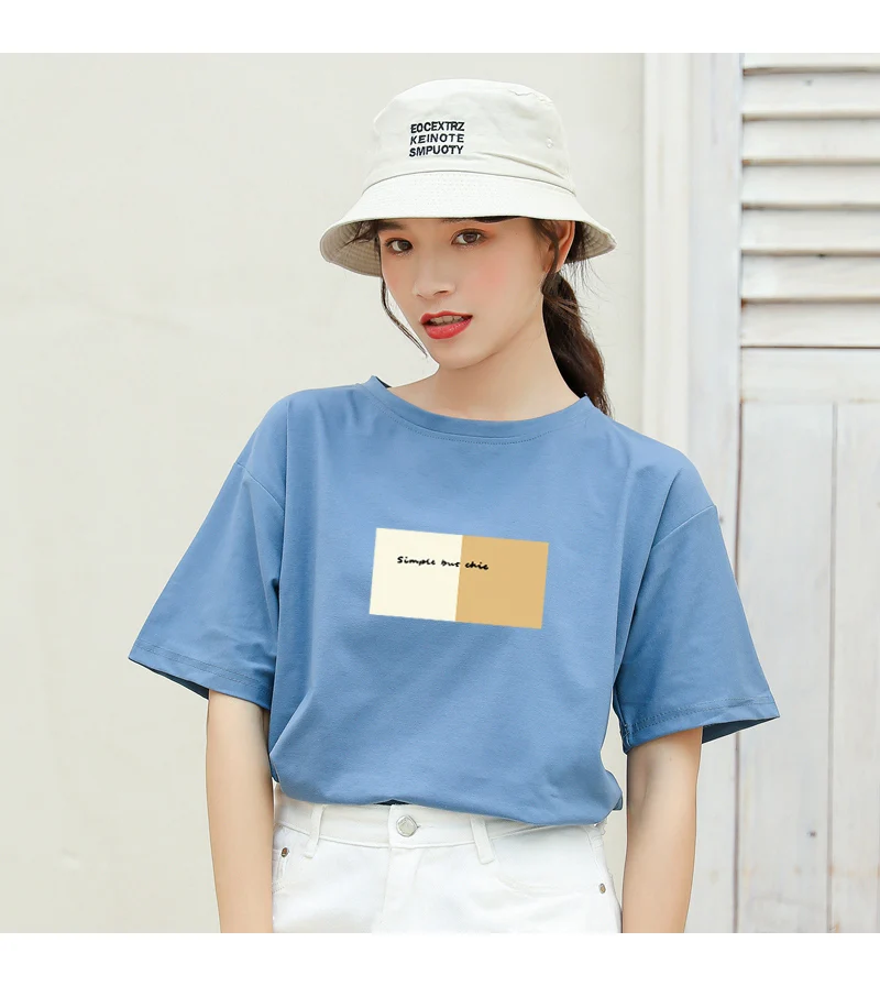 New Women T-shirts Casual Harajuku Letter Printed Tops Tee Summer Female Short Sleeve Cotton Loose Korean Tumblr T Shirt Clothes (1)