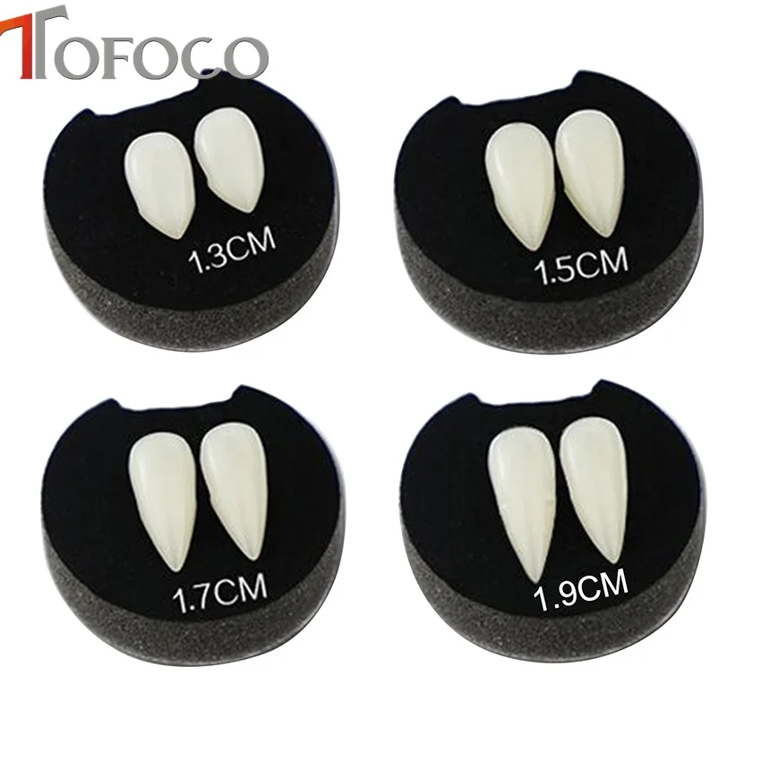 TOFOCO New 4 Size Zombie Vampire Tooth Caps Fangs Teeth Props Evil