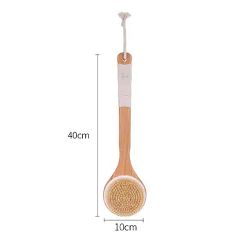 

Natural Bristle Bath Brush Body Massage Dry Brush Wooden Oval Health & Beauty Shower Brush