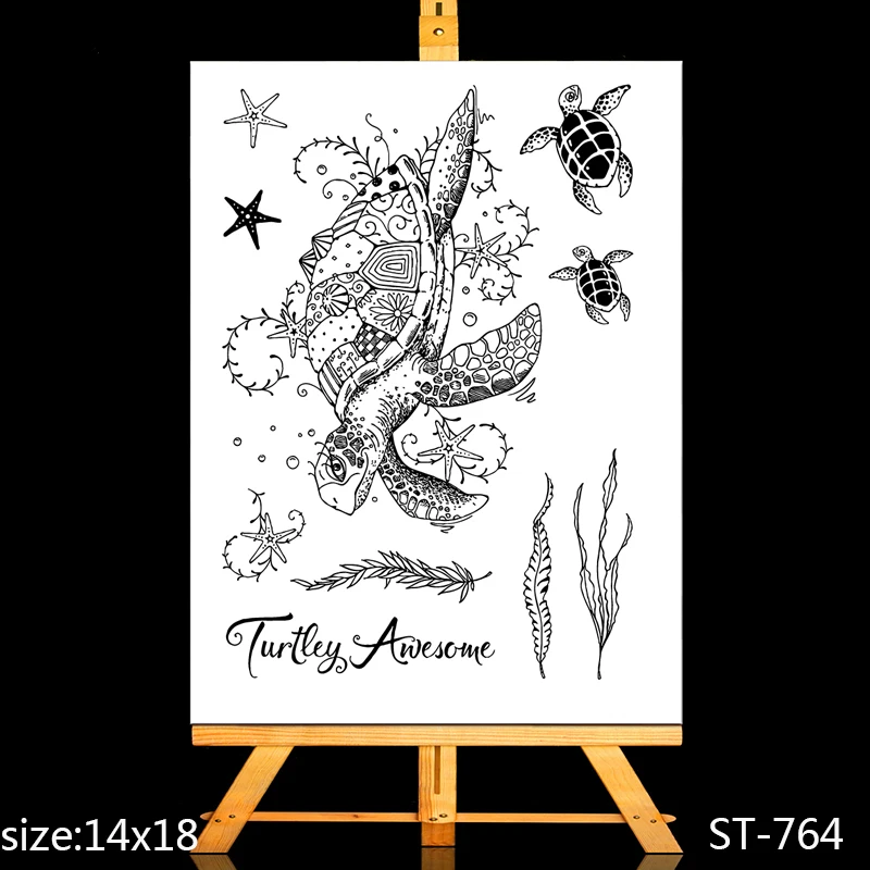 

ZhuoAng Underwater animals Clear Stamps/Card Making Holiday decorations For scrapbooking Transparent stamps