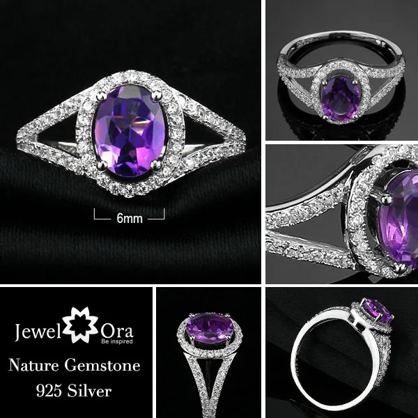 Genuine 925 Jewelry Natural Ring 925 Sterling Silver Rings For Women (JewelOra Ri101278)