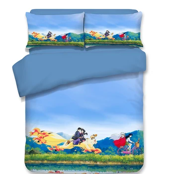 

Japanese anime Inuyasha bedding sets pillow cases or Duvet Cover quilt cover bedding bag home textile Good quality bedclothes
