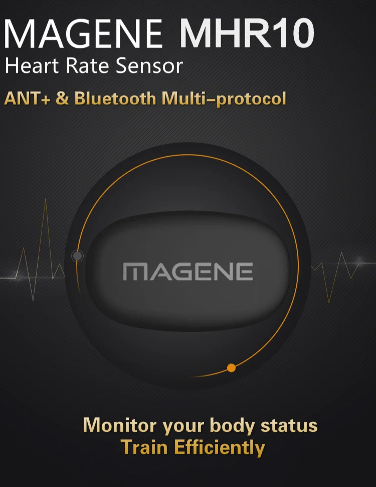 Magene Bluetooth 4,0 ANT+ MHR10 датчик сердечного ритма совместимый GARMIN Bryton IGPSPORT велосипедный компьютер для бега спортивный монитор ремень