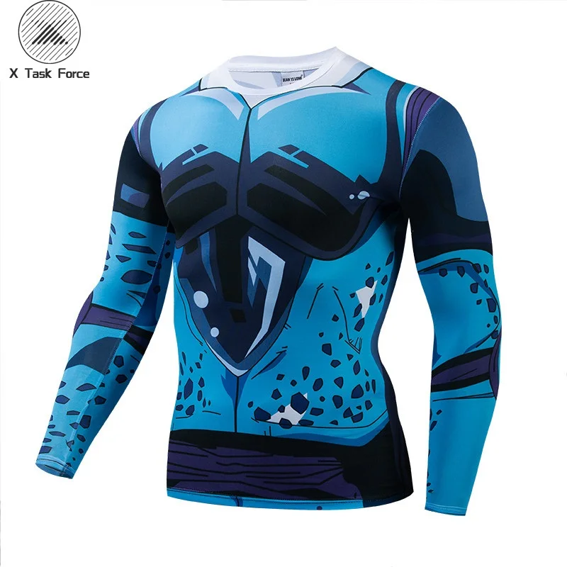 

Dragon Ball t shirts Men Compression T-shirts 3d Long Sleeve Tops Tees Goku tshirts Fitness shirts Male Drop Ship plus size 6XL