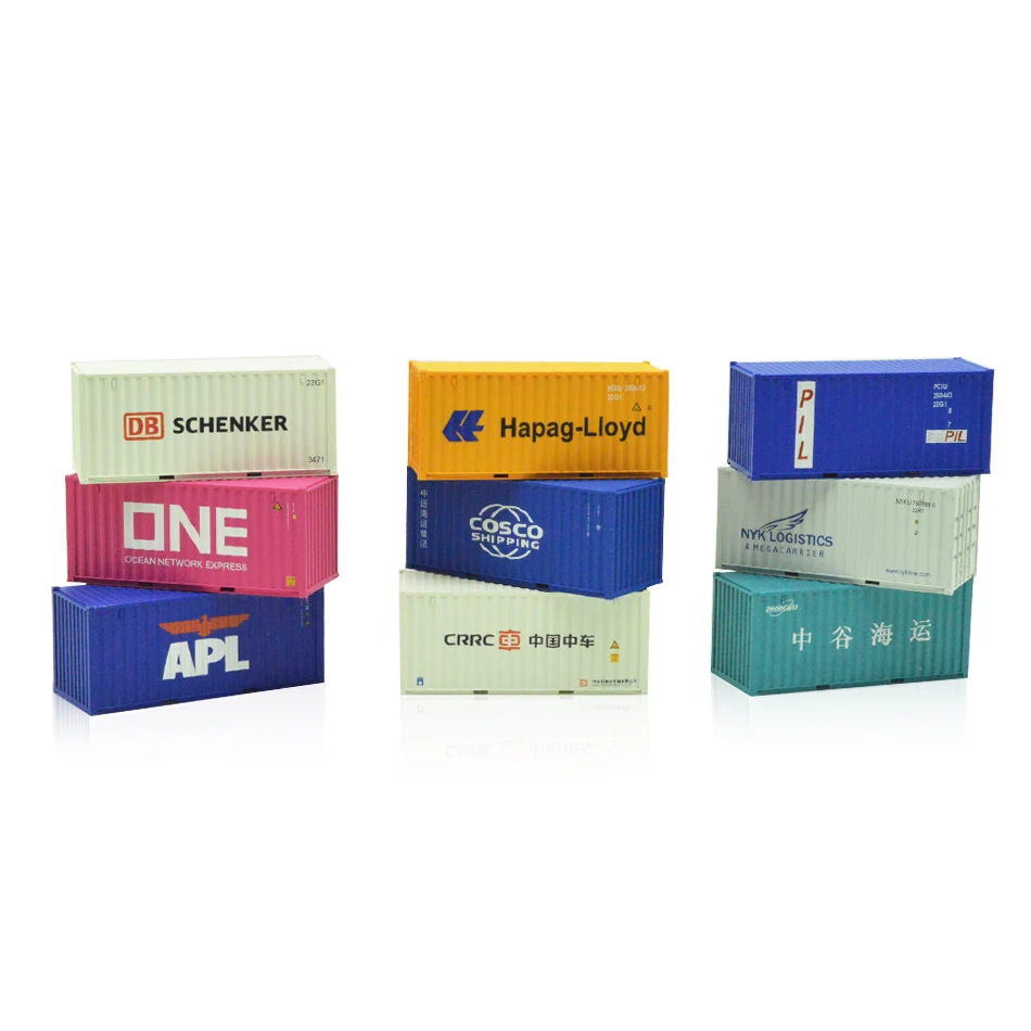 HO scale Model Train Accessories 20ft shipping freight container Scale 1: 87 train model railway out