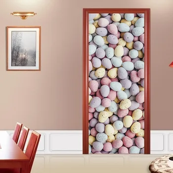 

Cobblestone Door Sticker For Kids Bedroom Girls DIY 3D Door Stickers Refrigerator Wall Decal Stickers