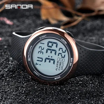 

Fashion Digital Sport Watch Men Led Military Alarm Clock Shock Resistant Waterproof Rubber Band Watch reloj hombre Timepiece