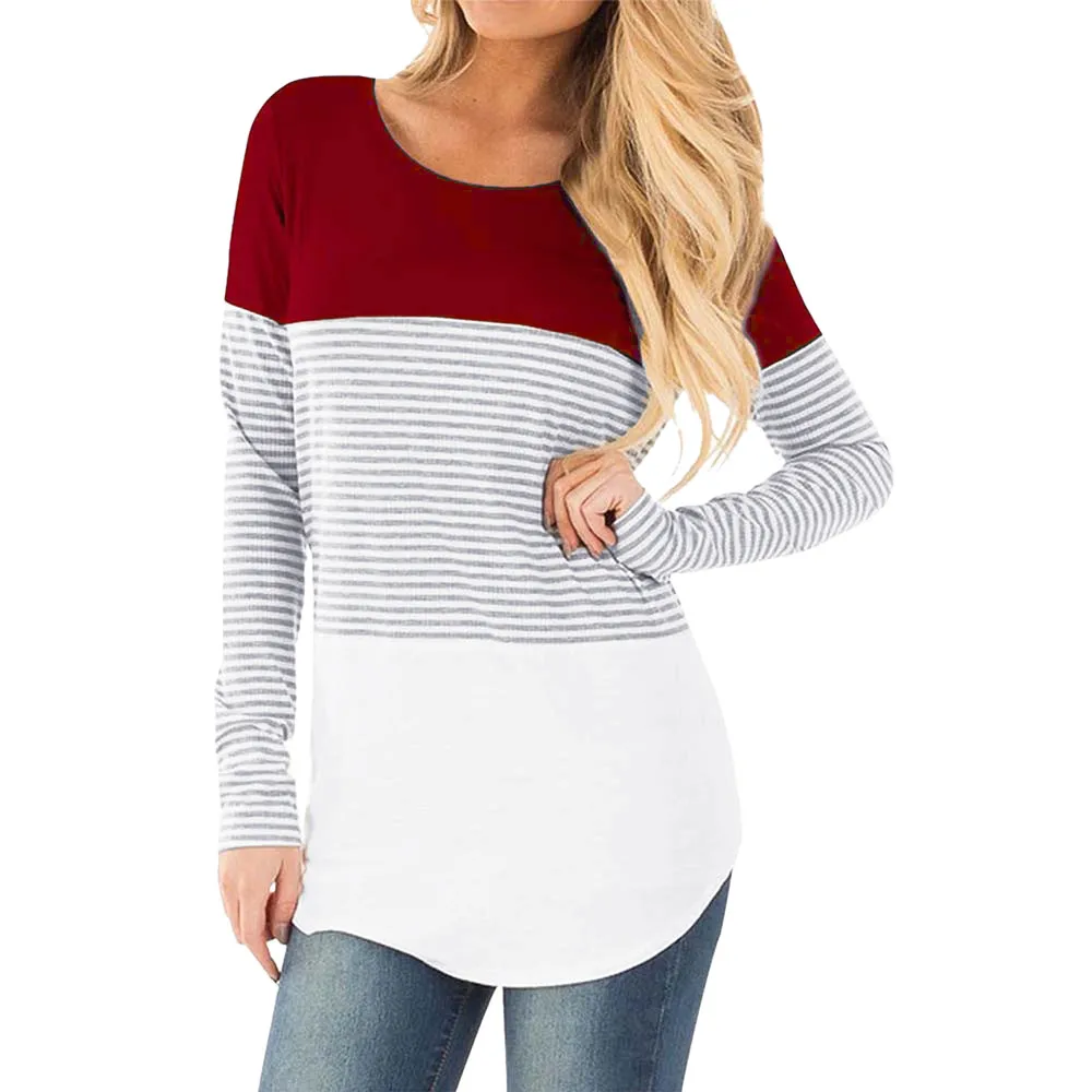 

Women Mom Pregnant Nursing Baby Maternity Long Sleeved Striped Blouse Clothes fashion women high quality pregnant clothes
