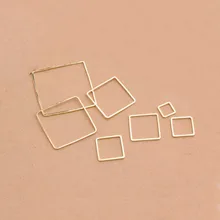 10 шт./пакет минималистский Медь(не чугуна с шаровидным графитом) Геометрические линии Квадратный Круг цвета: золотистый, серебристый Colore DIY Изготовление, поиск ювелирных изделий DIY разъем