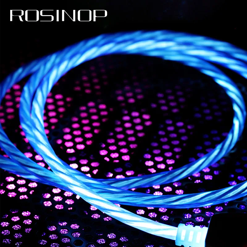 Rosinop 2.4A ночник Быстрая зарядка кабель USB Type C для xiaomi cabel зарядное устройство iphone