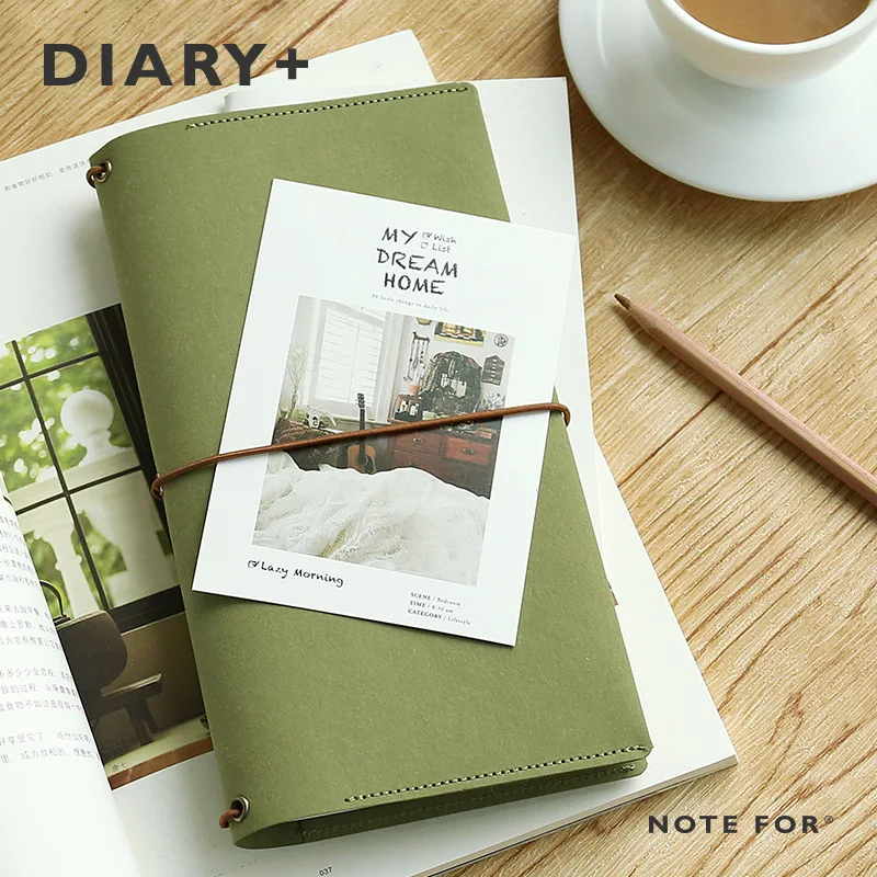 

Note For Diary Creative Vintage Band Journal Book Portable Monthly Weekly Planner 68 Pages Midori Fashion Notebook Free Shipping
