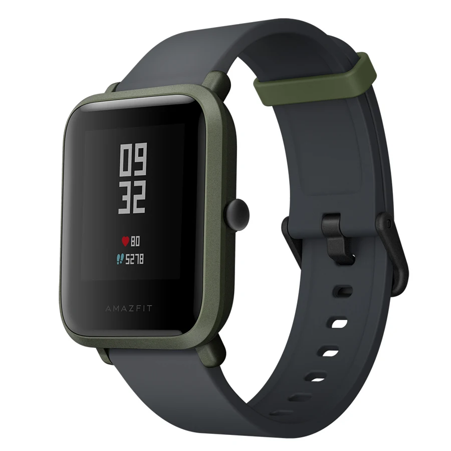 [Английская версия] Xiao mi Hua mi Amazfit Bip BIT PACE Lite Youth mi Fit IP68 Водонепроницаемые Смарт-часы с ГЛОНАСС+ gps на английском языке - Цвет: Green