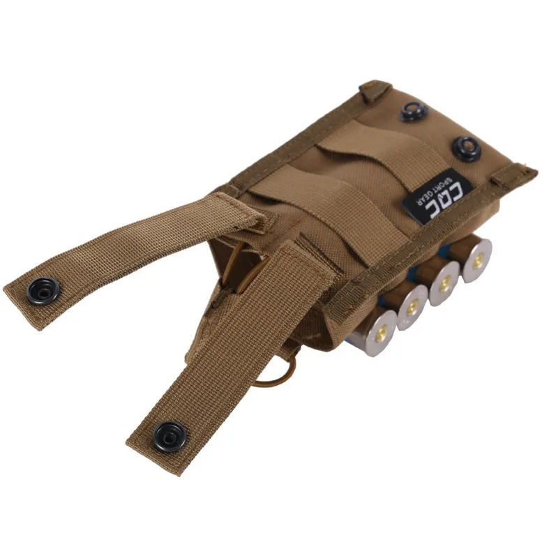 Популярная портативная тактическая сумка(L) 14*(W) 9*(H) 5 см, одиночная, открытая, 5,56 мм, подсумок с 4 патронами, 12 калибра, чехол для ружья