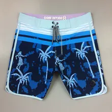 Летние мужские пляжные шорты с изображением пальмы, растягивающиеся, водонепроницаемые, пляжные шорты, плавки, купальник для серфинга, короткие шорты