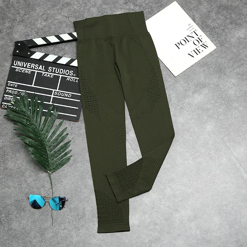 Sports Pants Gym Yoga Compression Tights Seamless Pants Super Stretchy High Waist Fitness Leggings Running Pants Women