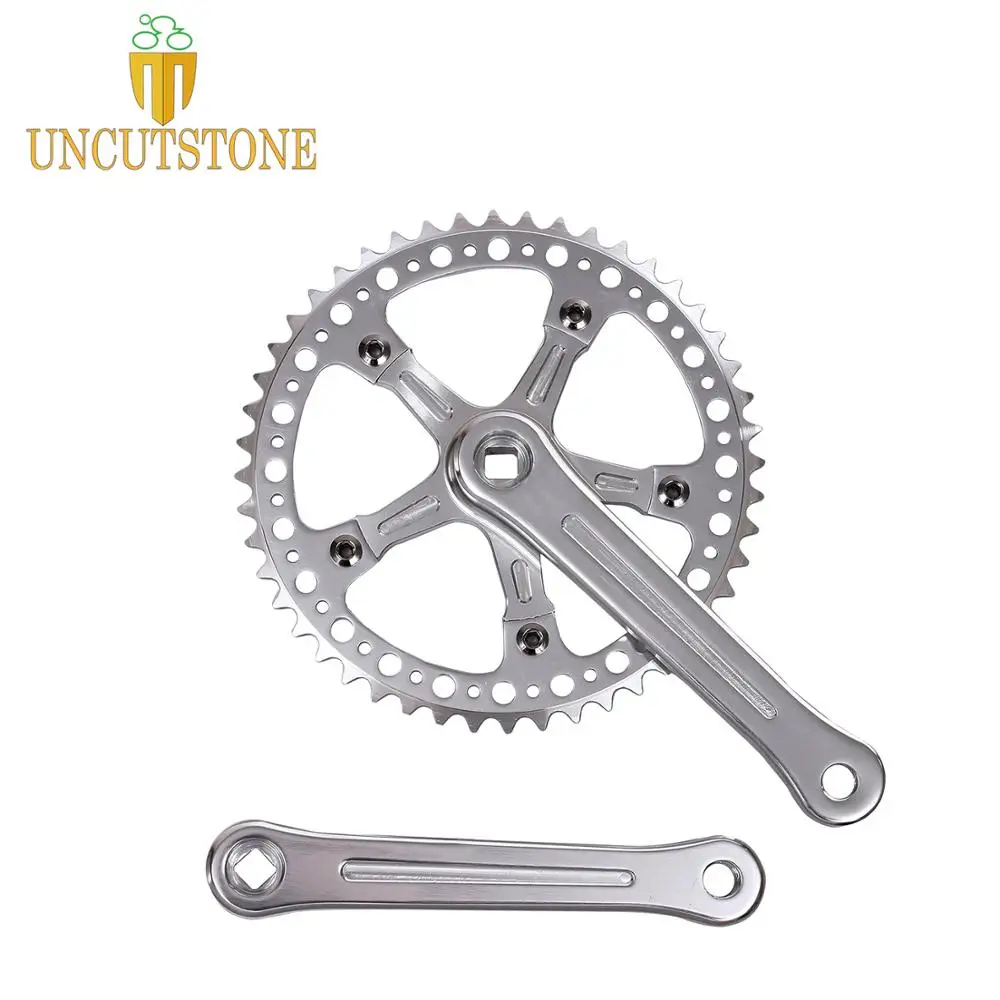 

Fixed Gear Bike Crankset 48T Single Speed Vintage Bike Sprocket 130 BCD chainwheel accessories Track bicycle Crank set